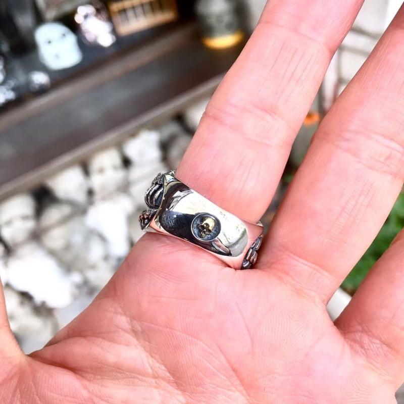 新品 送料無料 ドアハンドル ナーガ 蛇神 竜神約32㎝特大⑦ 即納可能サイズあり！】ガーディアンリング～蛇とスカルの指輪