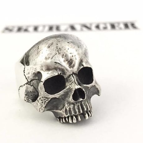 【即納可能サイズ＃21号】Human Skull Ring02［SKURANGER］
