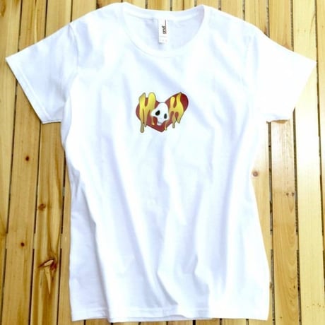 【SOLD OUT！】『蛇骨堂オリジナル』 ハートドクロＴシャツ黒/白