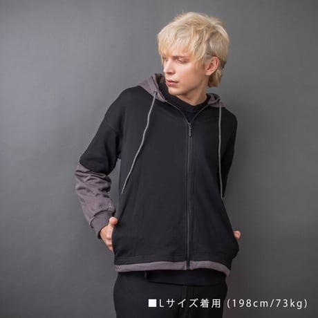【即納可能！】レイヤードジップアップパーカー　~Layered zip up hoodie~　［Artemis Classic］