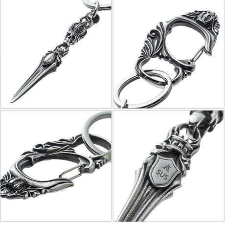 【即納可能！】スカルクラウンダガーキーホルダー ~Skull Crown Dagger Keyholder~［Artemis Kings］