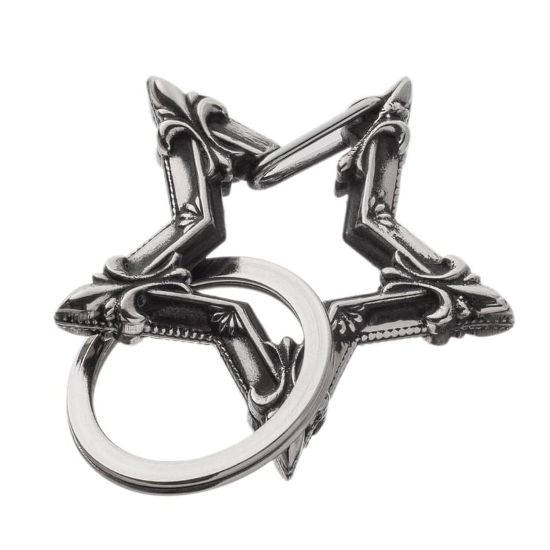 超レア☆アステカ　スターリングシルバー　キーホルダー 即納可能！星のキーホルダー】クラシックスターカラビナキーホルダー