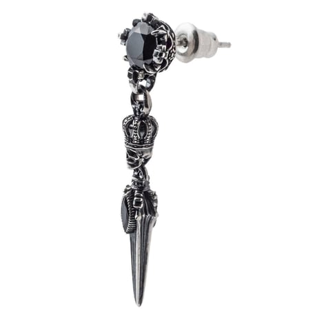 【即納可能！】スカルクラウンダガーピアス　～Skull Crown Dagger Earrings～ ［Artemis Kings］