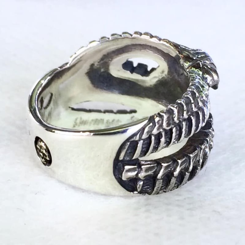 15号即納可能！】ガーディアンリングS～蛇とスカルの小さい指輪