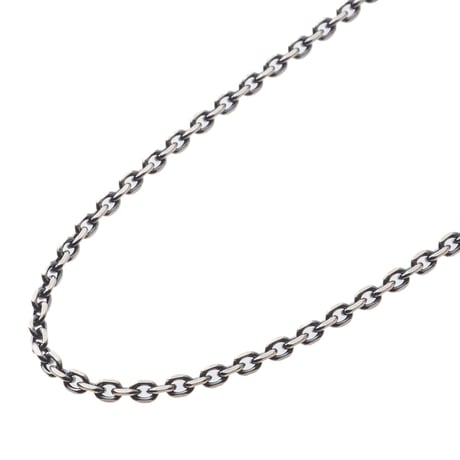 【即納可能！40～45ｃｍシルバーチェーン】1.5ｍｍ4面カットAKアズキチェーン燻し45ｃｍ［Artemis Kings］