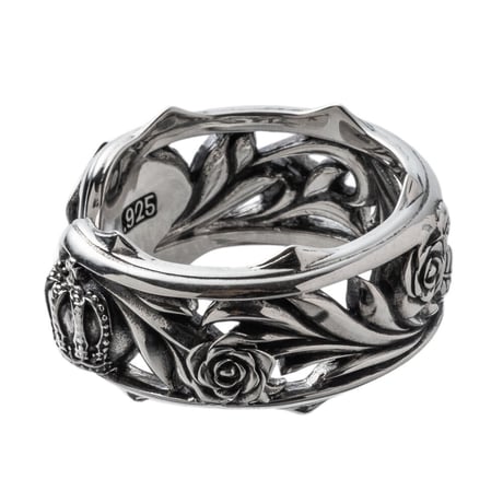 【即納可能！】ローズカフリング　～Rose cuff ring～[ArtemisKings]