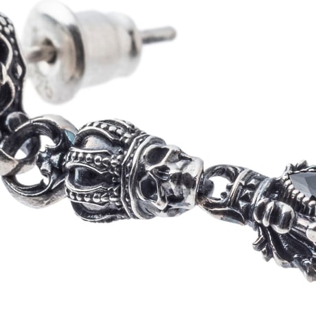 【即納可能！】スカルクラウンダガーピアス　～Skull Crown Dagger Earrings～ ［Artemis Kings］