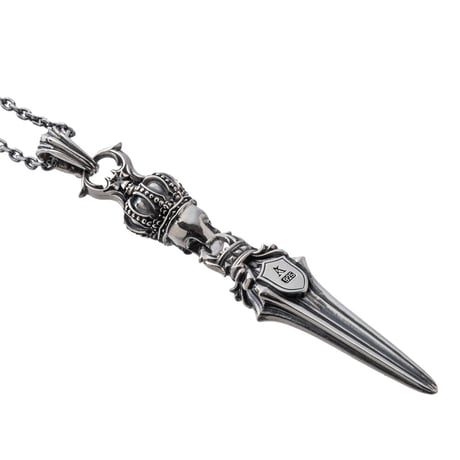 【即納可能！】スカルクラウンダガーペンダント ～ Skull Crown Dagger Pendant～ ［Artemis Kings］