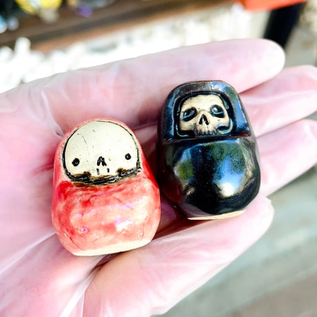 【即納可能！】豆ダルマ　[ 大友窯SKULL ]