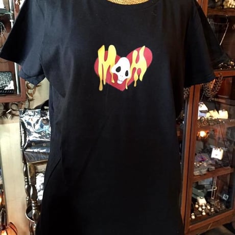 【SOLD OUT！】『蛇骨堂オリジナル』 ハートドクロＴシャツ黒/白