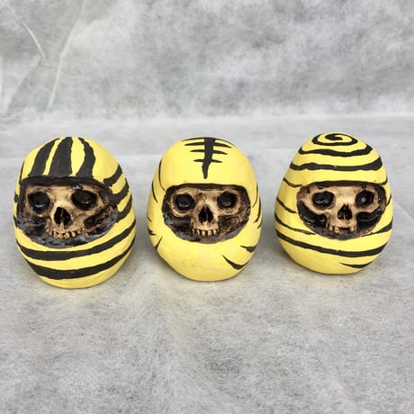 【寅年ダルマ】虎柄ドクロだるま小[大友窯SKULL]