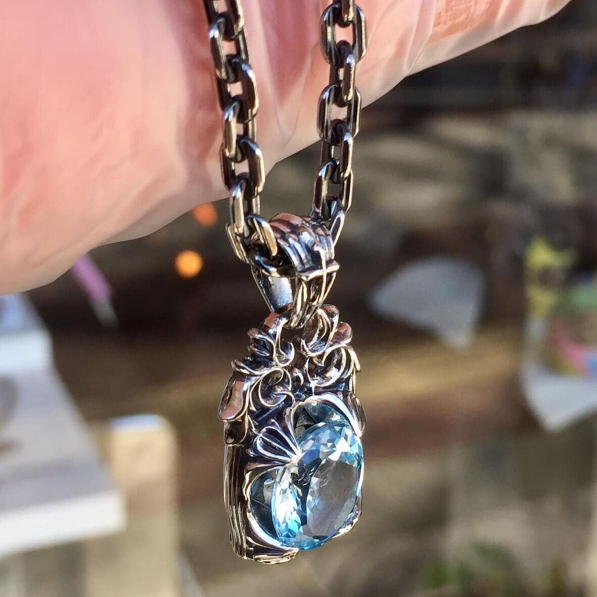 ArtemisClassic ポセイドンペンダント&リング 天然ブルートパーズ 即納可能！】ポセイドンペンダント ～ Poseidon pendant～[ArtemisCl