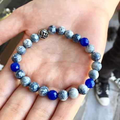 【レアカラー1点のみ！SOLD OUT！】トレサリーラピスカラー数珠ブレス