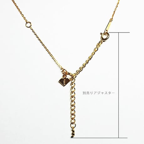 【即納可能！】ドロップストーンバーネックレス（K10メッキ）
