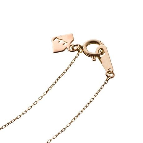 10金ホライゾンネックレス（天然ホワイトトパーズ）［Elenore Jewelry ]