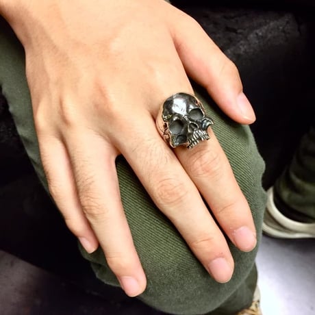 【即納可能サイズ＃21号】Human Skull Ring02［SKURANGER］