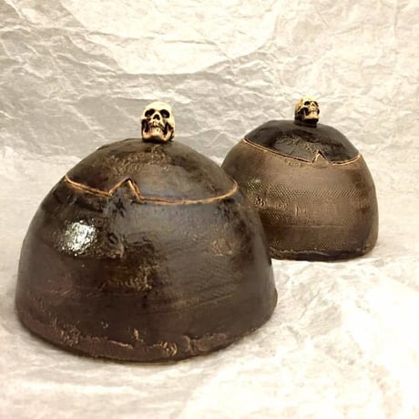 【SOLD OUT！】髑髏のシュガーポット[大友窯SKULL]