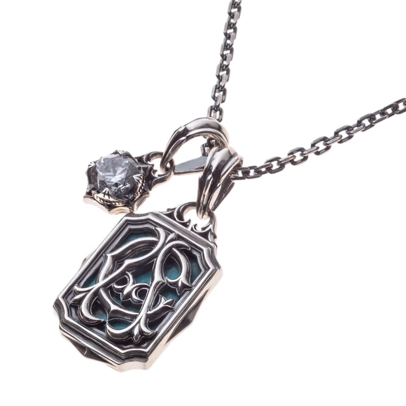 即納可能！チェーン付きペンダント】 ダブルモノグラムペンダント