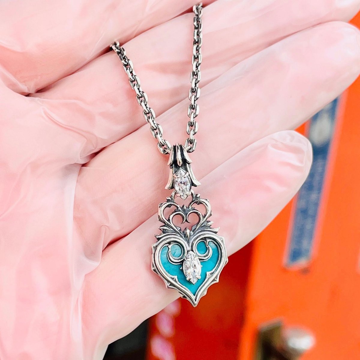 即納可能！ハートのペンダント】ハートオブジオーシャンペンダント