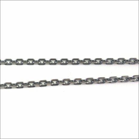 【即納可能！】4面カットあずきシルバーチェーン2.5mm燻し［Artemis Classic］
