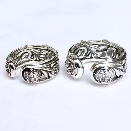 【即納可能！】ローズカフリング　～Rose cuff ring～[ArtemisKings]