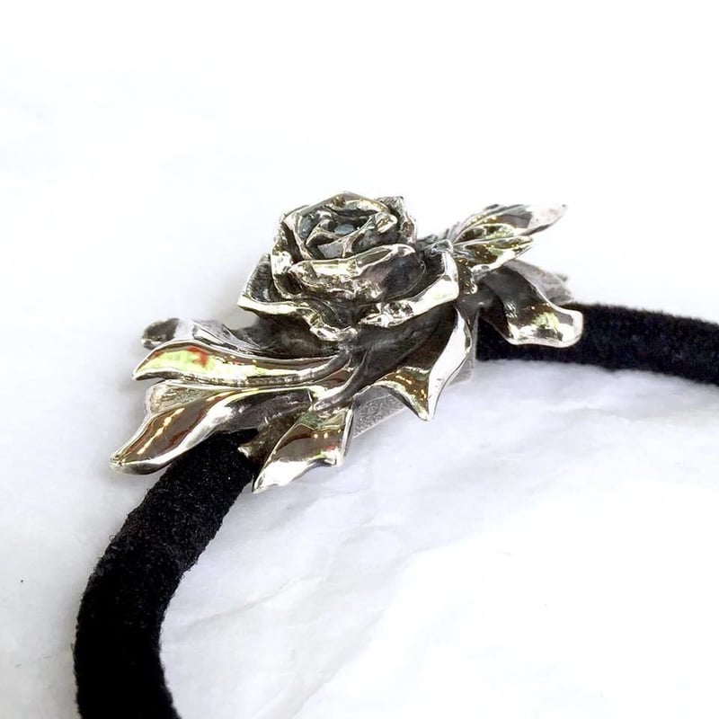 ブレスレットにも使える♪薔薇のヘアゴム （シルバー製） | 上州本店