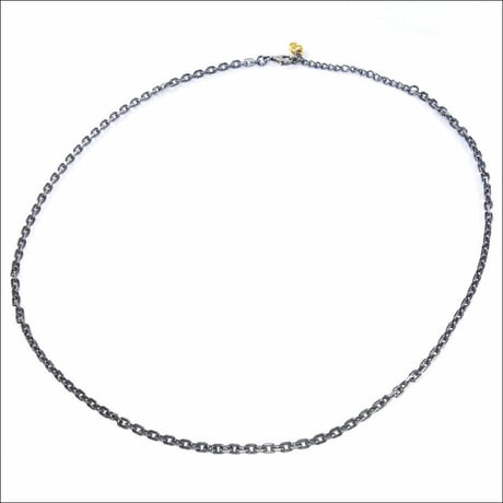 【即納可能！】4面カットあずきシルバーチェーン2.5mm燻し［Artemis Classic］