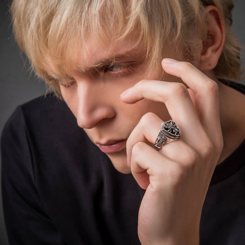 ライオンシールドリング 即納可能！】ライオンシールドリング ～Lion shield ring