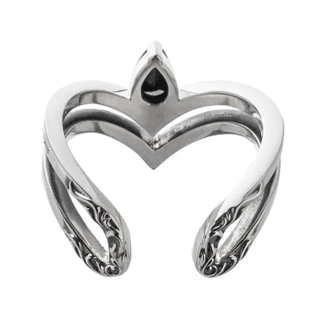 ティアドロップVリングBK　～Teardrop V ring BK ～［Artemis Kings］