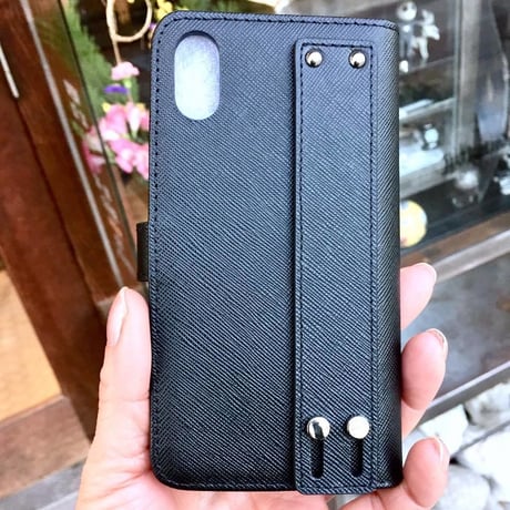 【50％OFF！SALE！！】本革アイフォンXS　ブックケース