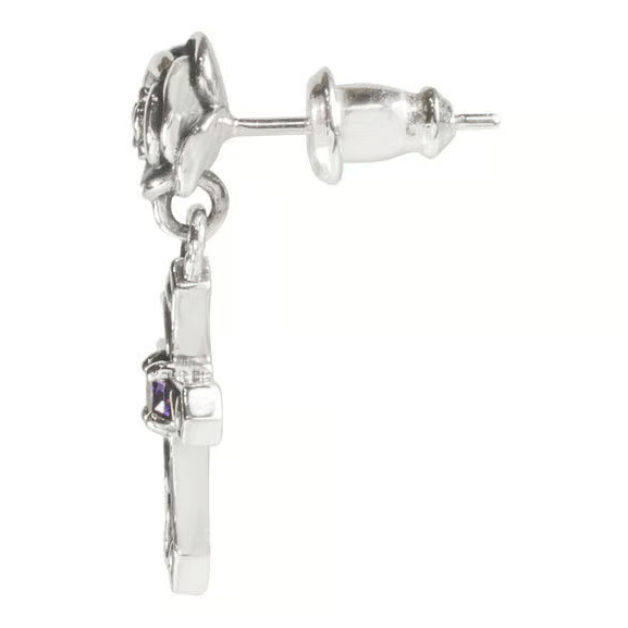 即納可能！薔薇と十字架のピアス】ローズクロスドロップピアス | 上州