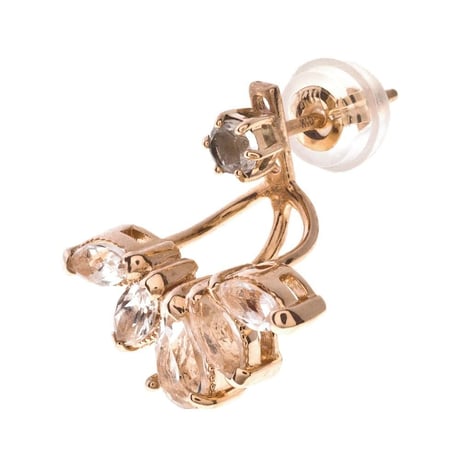 10金ブルームトパーズイヤージャケット（天然ホワイトトパーズ）［Elenore Jewelry］