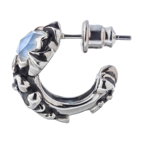 【即納可能！】ローズカットブルームーンピアス　 ~Rose cut blue moon earring~ ［Artemis Classic］