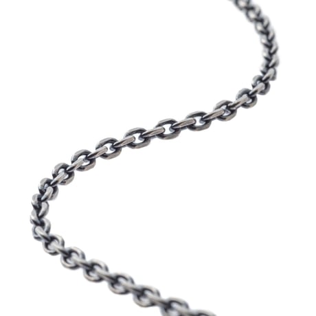 【即納可能！45～50ｃｍシルバーチェーン】1.5ｍｍ4面カットAKアズキチェーン燻し50ｃｍ［Artemis Kings］