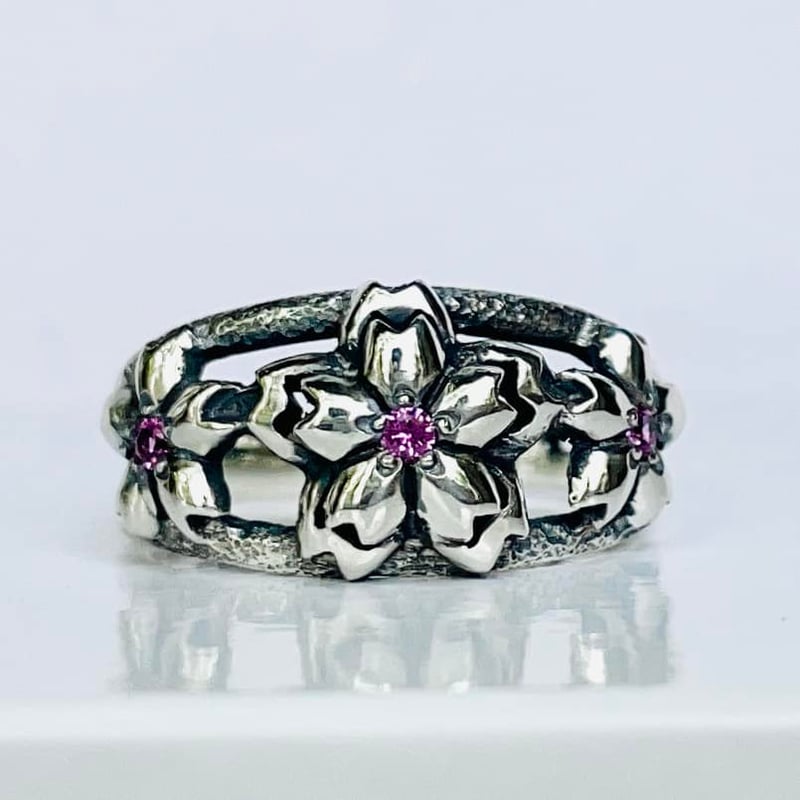 🌸桜の指輪】花重ね夜桜［銀燭］ | 上州本店 蛇骨堂