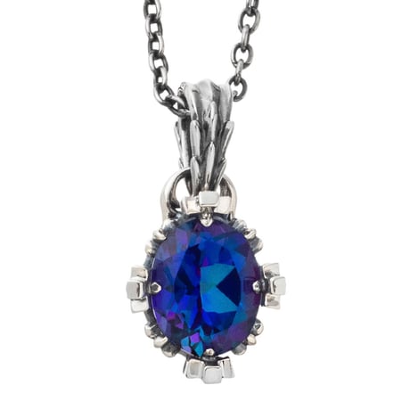 【在庫わずか】オーバルクラウンペンダント　ミスティックトパーズ～Oval crown pendant　Mystic Topaz～［Artemis Kings］