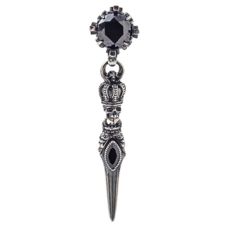 【即納可能！】スカルクラウンダガーピアス　～Skull Crown Dagger Earrings～ ［Artemis Kings］