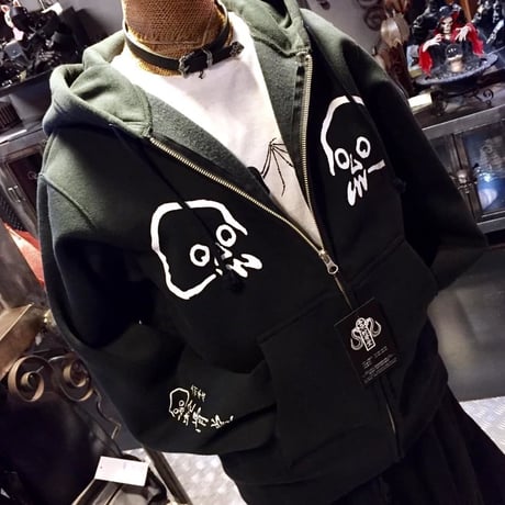 【SOLD OUT!】『蛇骨堂オリジナル』蛇骨ドクロパーカー黒