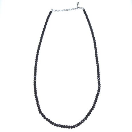 【即納可能！】ブラックスピネルネックレス（4.0mm）［Artemis Classic］