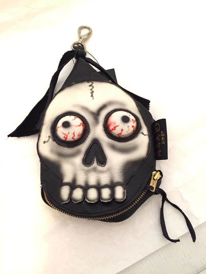 【１点限定！SOLD OUT!】本革ドクロポーチ[蛇骨堂オリジナル] | 上州本店 蛇骨堂 [RFSHOPD] ショルダーポーチ ドクロ柄 髑髅柄 骸骨柄 頭蓋骨柄 ワンショルダー トートバッグ ハンド 斜め掛けバッグ レデ