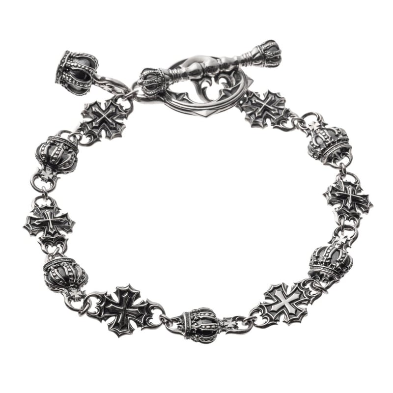 即納可能！クロスと王冠！】アイアンクロスブレスレット［Artemis