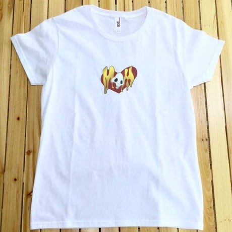 【SOLD OUT！】『蛇骨堂オリジナル』 ハートドクロＴシャツ黒/白