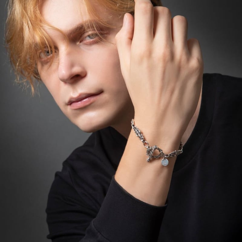 a&g スターリングシルバー フルール・ド・リス ブレスレット a&g スターリングシルバー フルール・ド・リス ブレスレット a&g