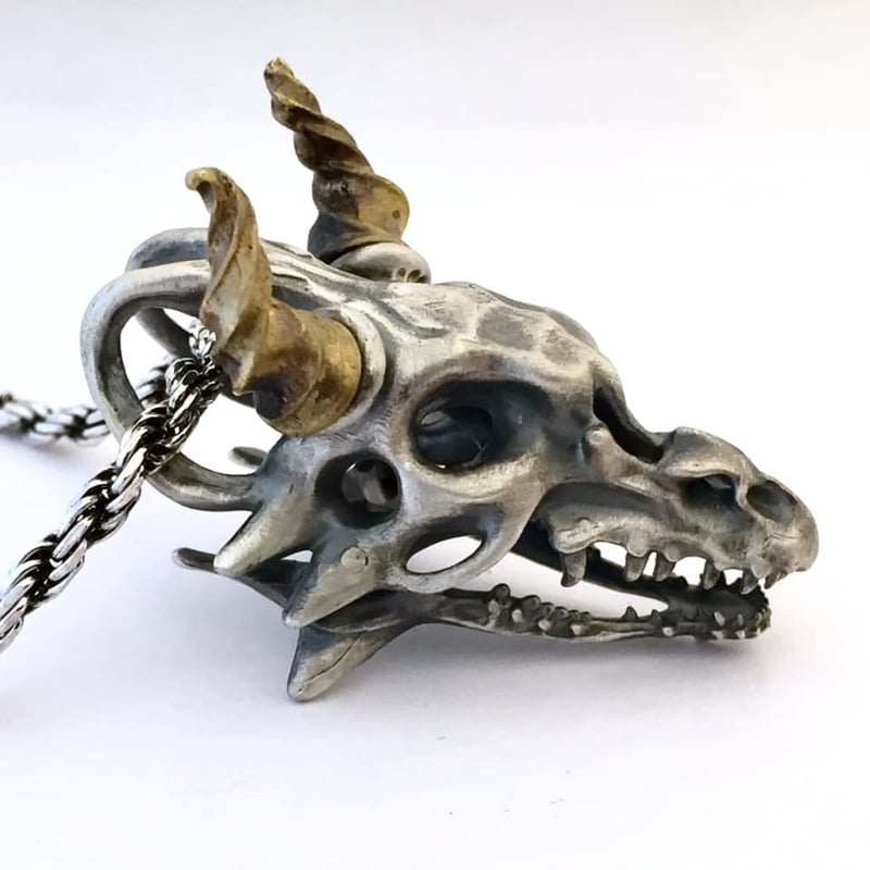 即納可能！】スカルドラゴン頭骨（ペンダントトップ）［林檎屋］ | 上