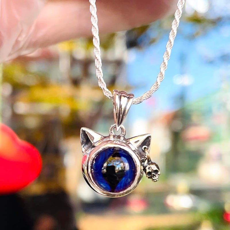 特別カラー！】☆蛇骨堂限定☆むらさき白にゃんぴすペンダント | 上州