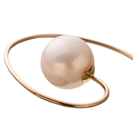 10金2淡水パールスクリューピンピアス［Elenore Jewelry］