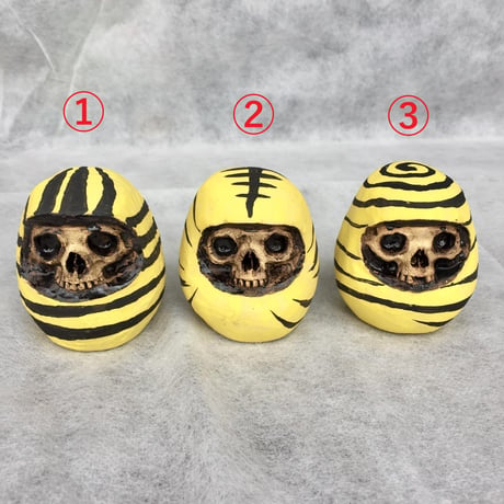 【寅年ダルマ】虎柄ドクロだるま小[大友窯SKULL]