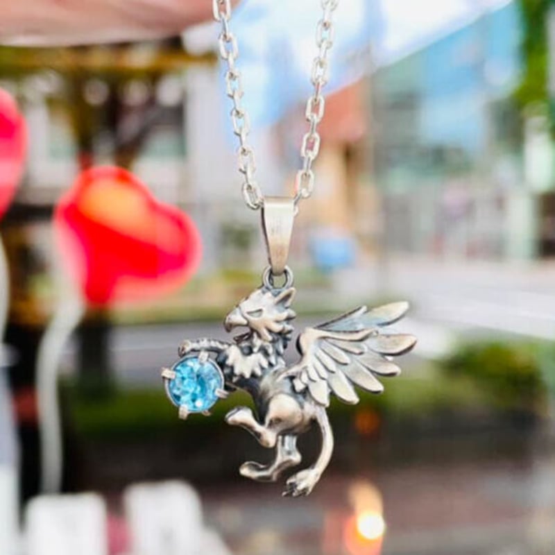 1点限定】グリフォン・ブルートパーズ（ペンダントトップ）［林檎屋