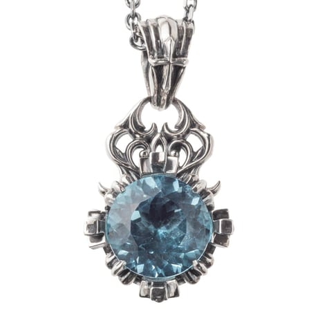 【即納可能！】ブルトパクラウンペンダント 　～Blue topaz crown pendant～［Artemis Kings］