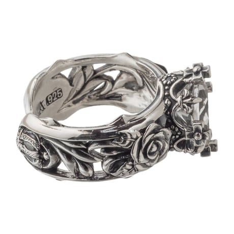 トパーズローズリング（ホワイトトパーズ） ～Topaz Rose Ring White Topaz～ 　[ ArtemisKings ]